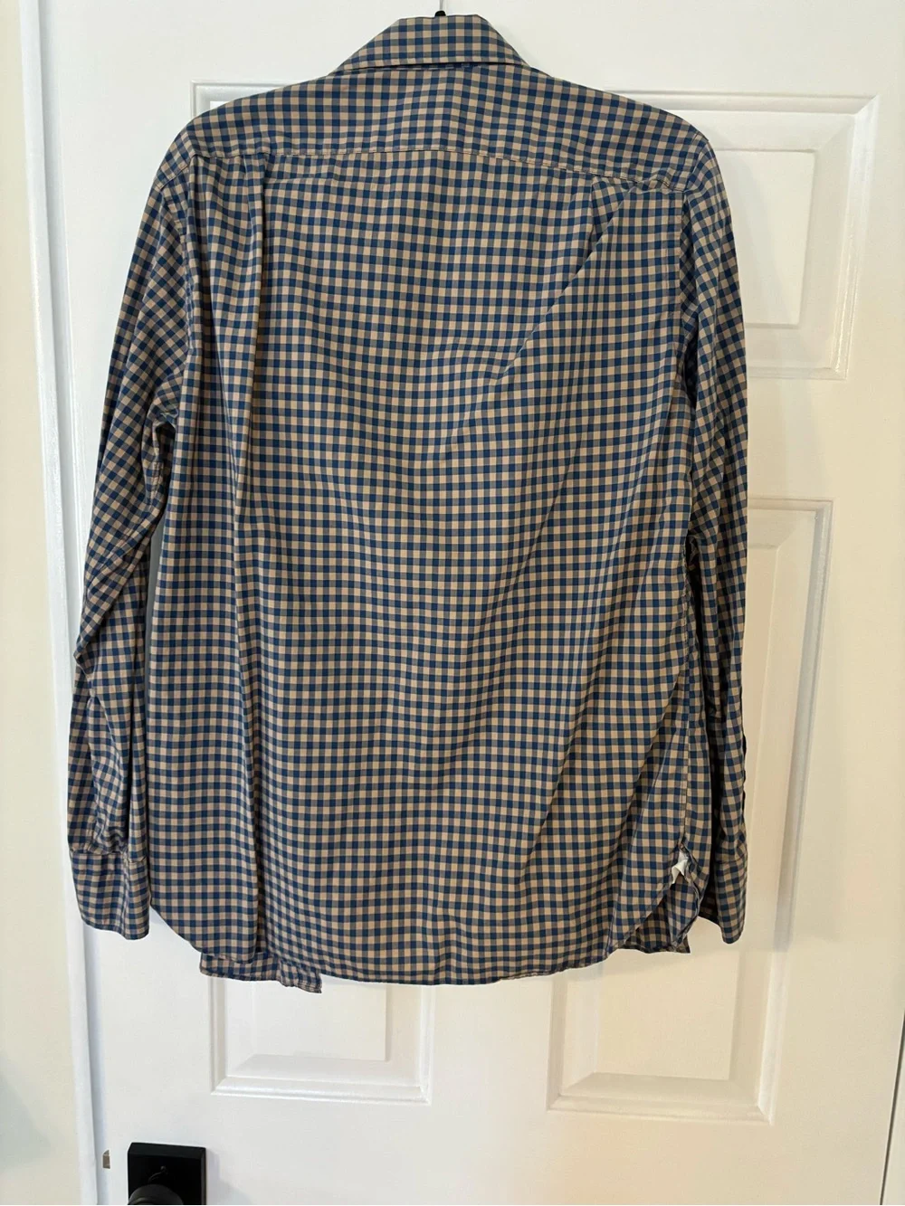 J. Crew Blue and Cream Gingham Button-Down Shirt
